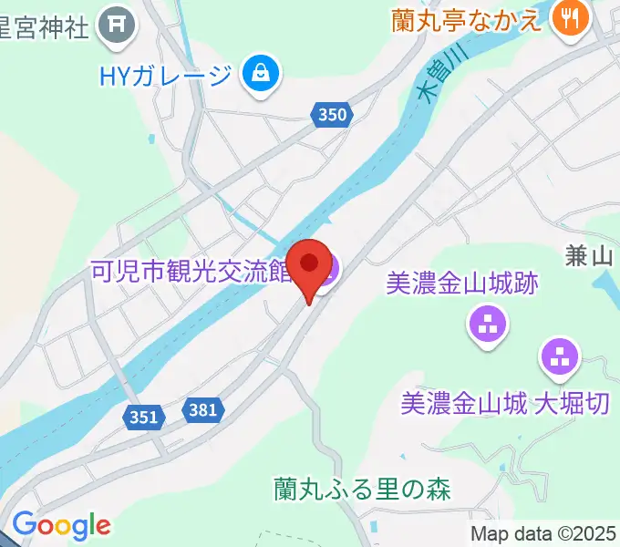 戦国山城ミュージアムの地図