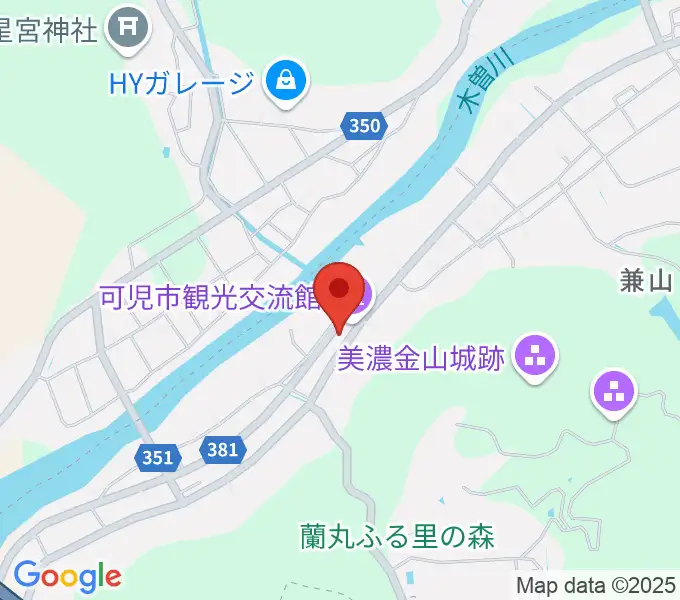 戦国山城ミュージアムの地図