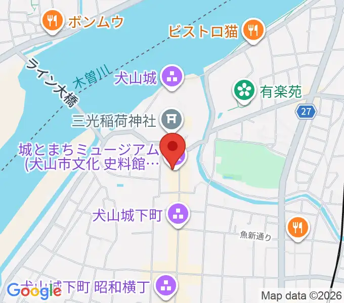 城とまちミュージアムの地図