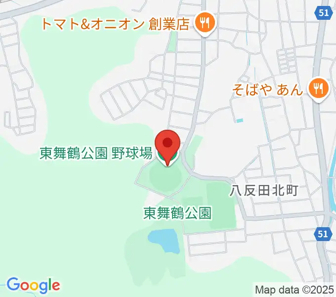舞鶴ミライスタジアムの地図