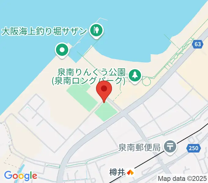 J:COMサザンスタジアムの地図