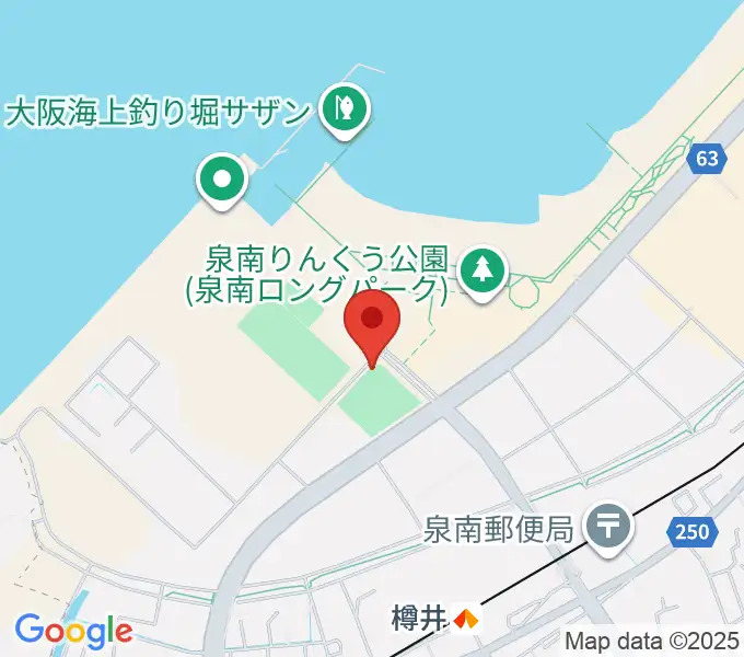 J:COMサザンスタジアムの地図