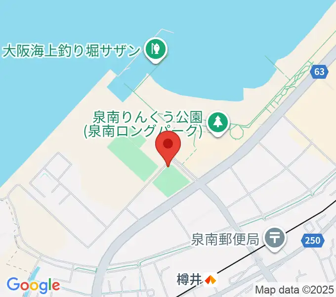 J:COMサザンスタジアムの地図
