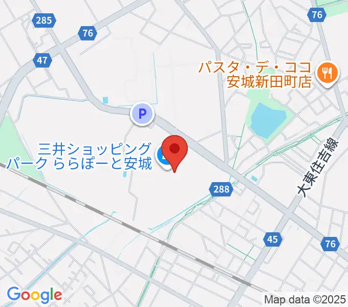 SAISONスタジアムの地図
