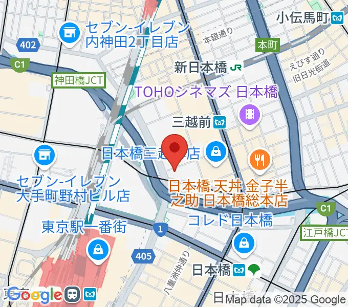 貨幣博物館の地図
