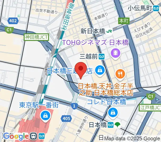 貨幣博物館の地図