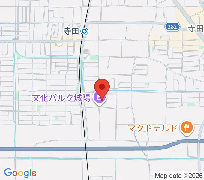 城陽市歴史民俗資料館の地図