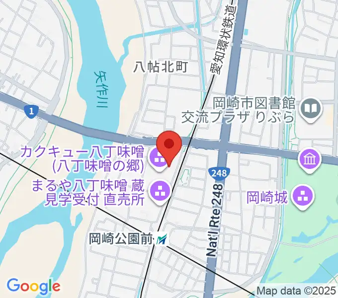 八丁味噌の郷 史料館の地図