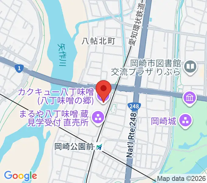 八丁味噌の郷 史料館の地図