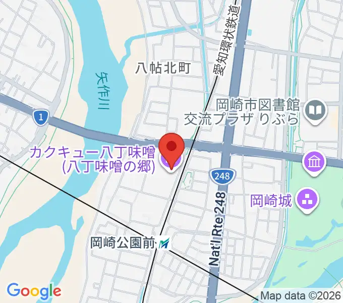 八丁味噌の郷 史料館の地図