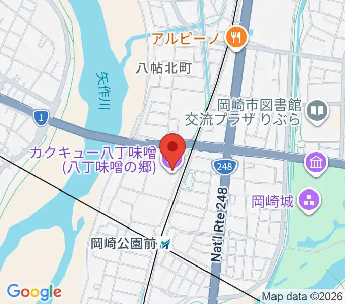 八丁味噌の郷 史料館の地図