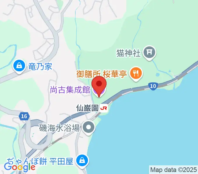 尚古集成館の地図