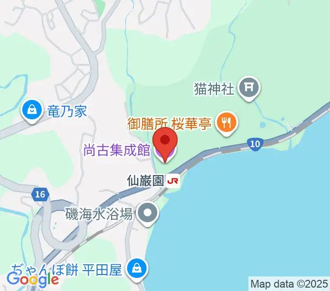 尚古集成館の地図