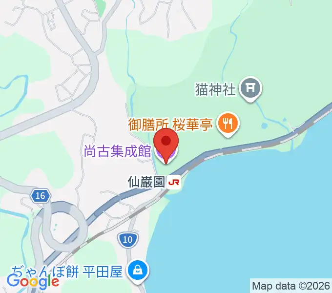 尚古集成館の地図