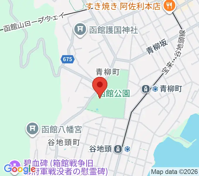 市立函館博物館の地図