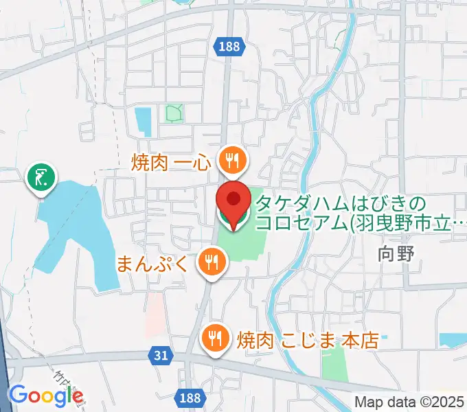 タケダハムはびきのコロセアムの地図