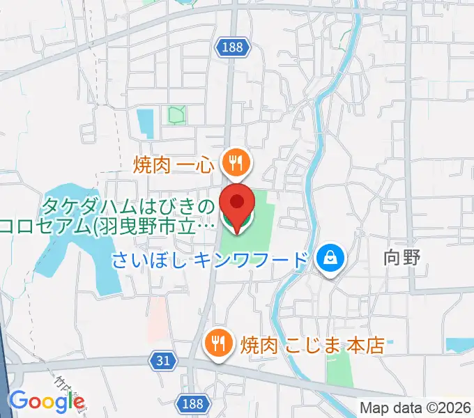 タケダハムはびきのコロセアムの地図