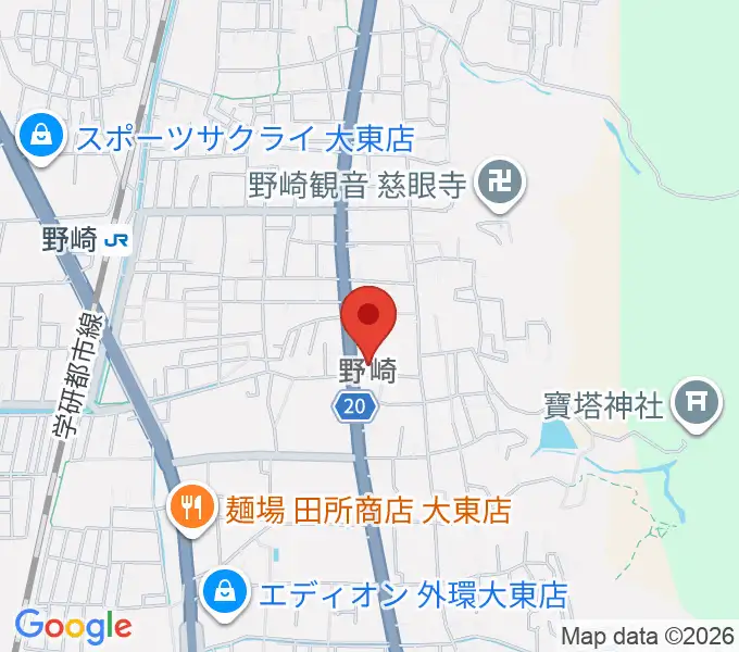 大東市立歴史民俗資料館の地図