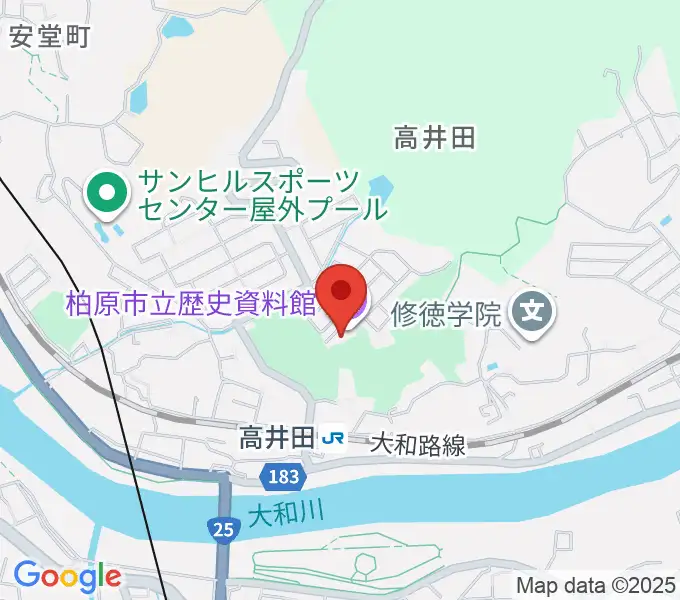 柏原市立歴史資料館の地図