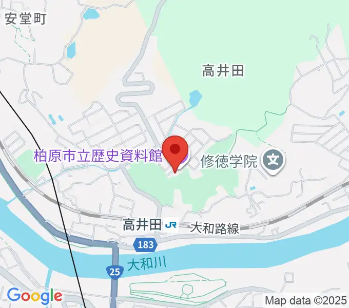 柏原市立歴史資料館の地図