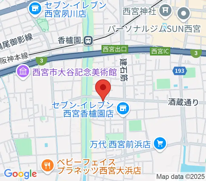 西宮市立郷土資料館の地図