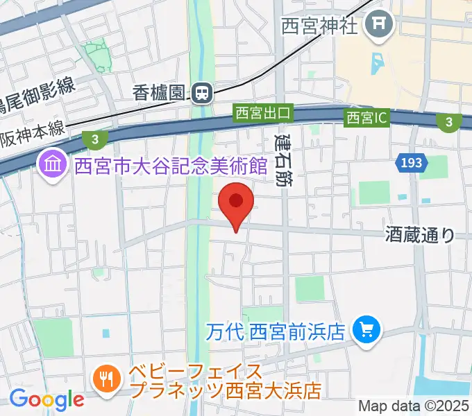 西宮市立郷土資料館の地図