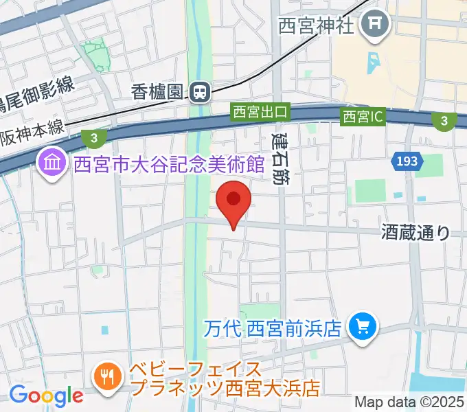 西宮市立郷土資料館の地図