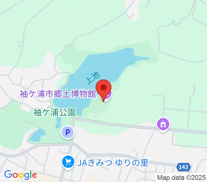 袖ケ浦市郷土博物館の地図