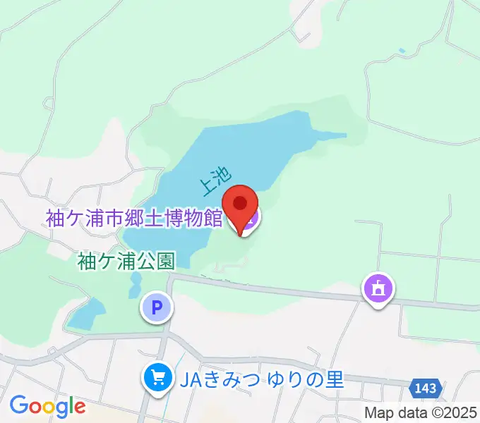 袖ケ浦市郷土博物館の地図