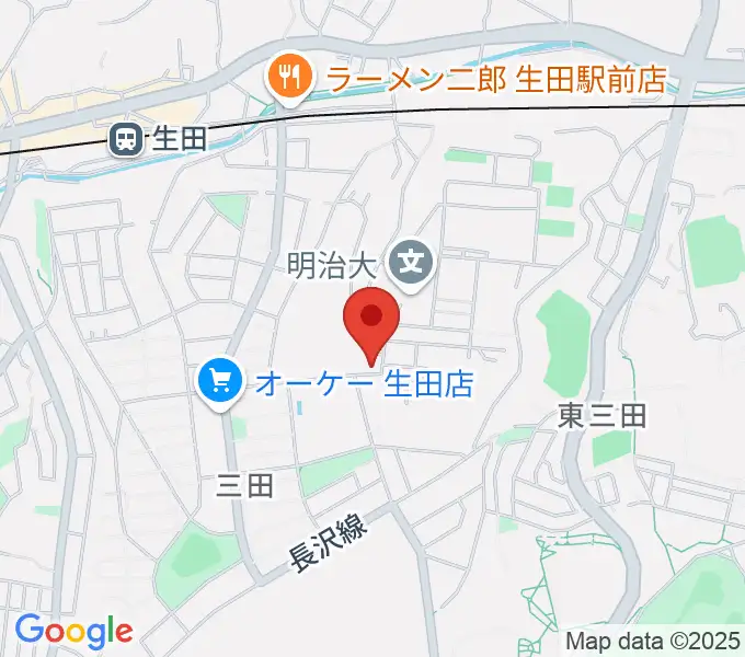 明治大学平和教育登戸研究所資料館の地図