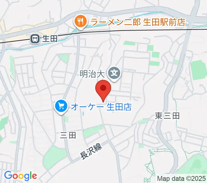 明治大学平和教育登戸研究所資料館の地図