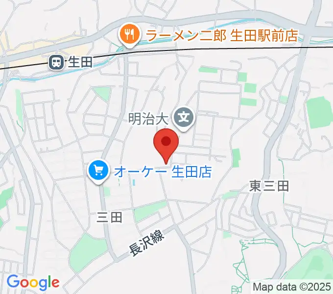 明治大学平和教育登戸研究所資料館の地図