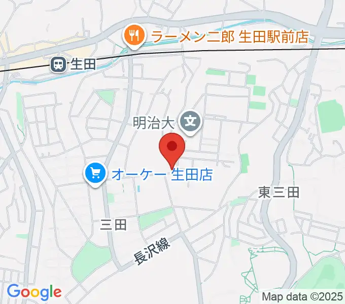 明治大学平和教育登戸研究所資料館の地図