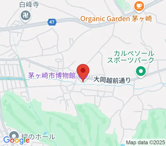 茅ヶ崎市博物館の地図