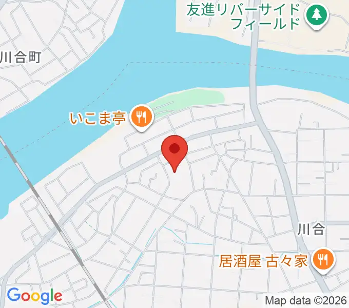 川合考古資料館の地図