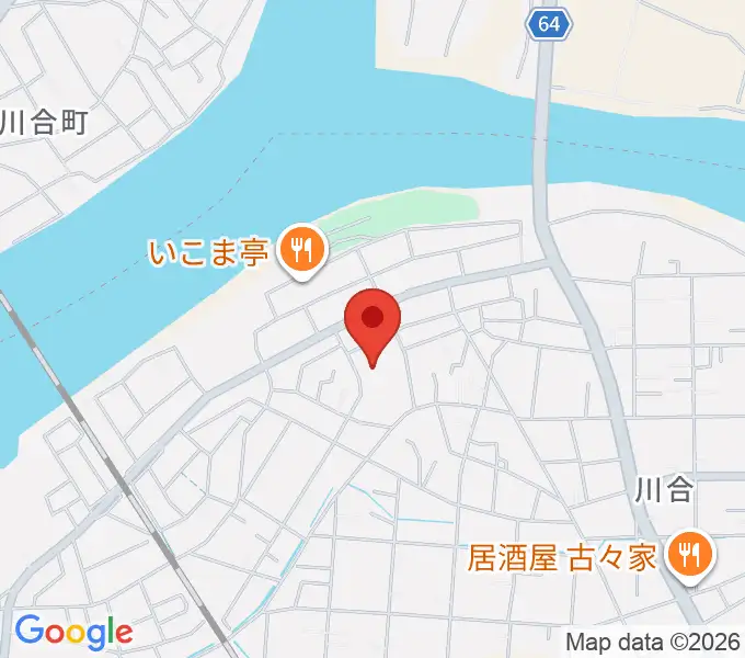川合考古資料館の地図