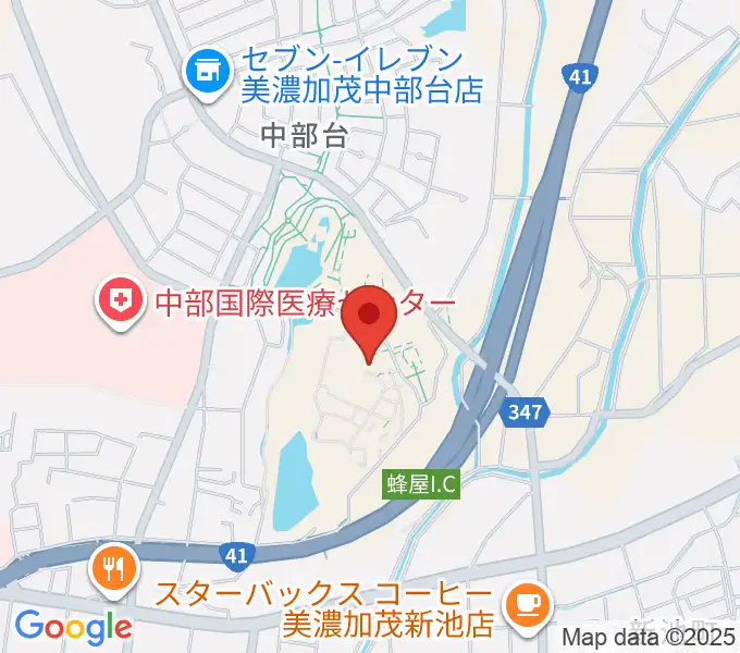 美濃加茂市民ミュージアムの地図