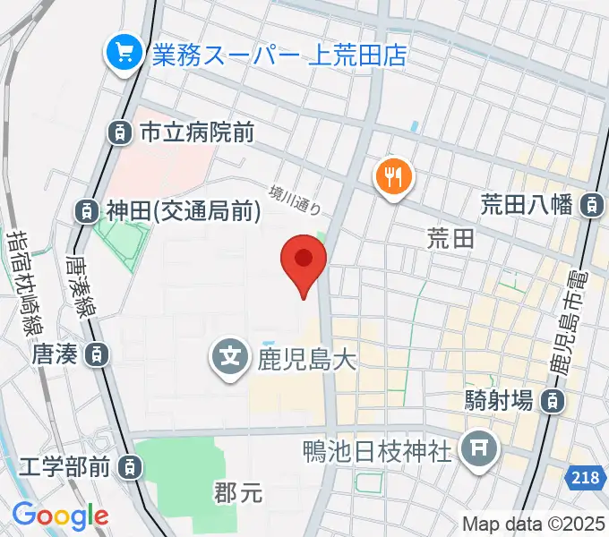 鹿児島大学総合研究博物館の地図