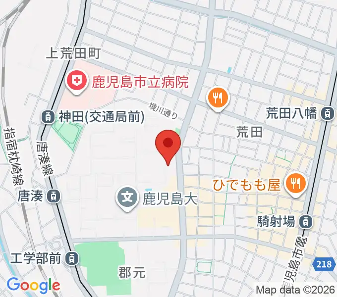 鹿児島大学総合研究博物館の地図