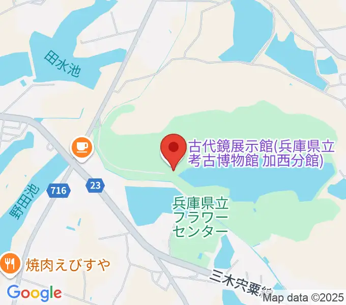 古代鏡展示館の地図