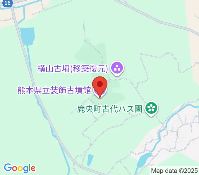 熊本県立装飾古墳館の地図