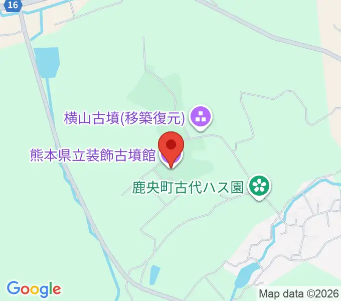 熊本県立装飾古墳館の地図