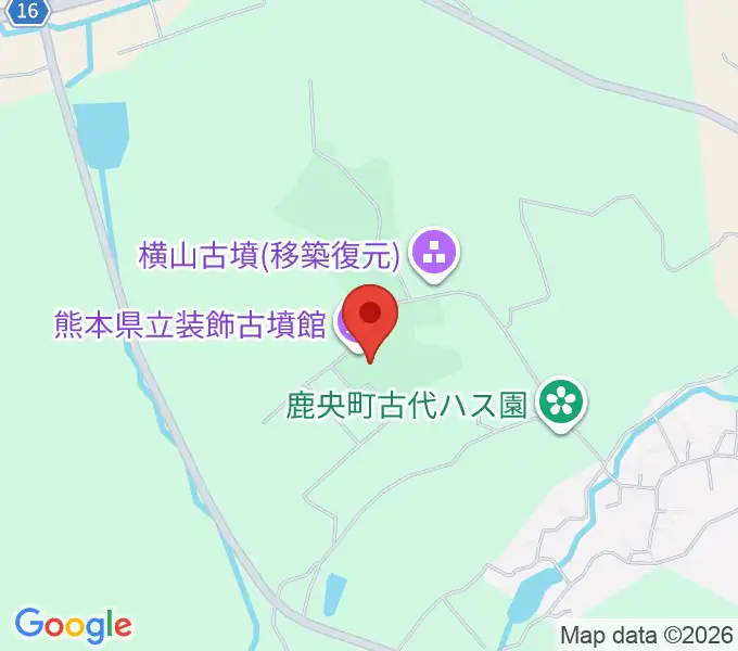 熊本県立装飾古墳館の地図