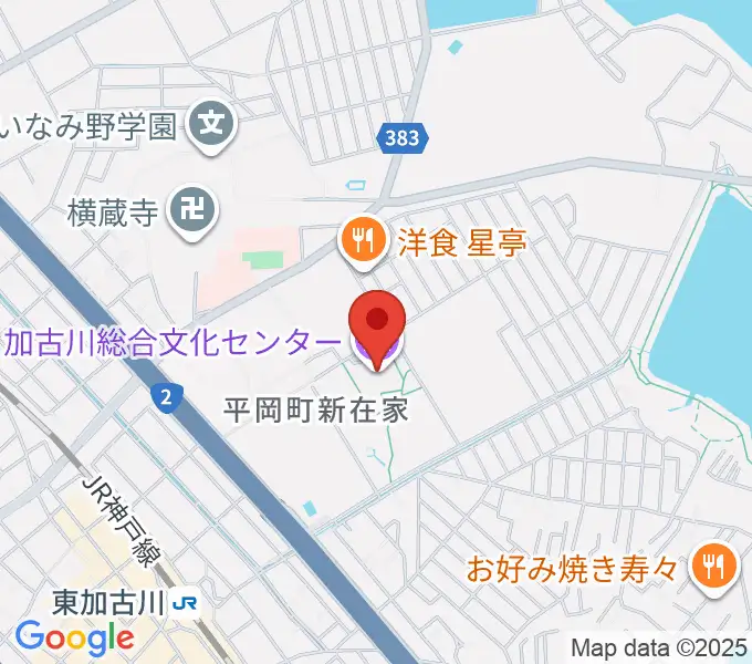 加古川総合文化センターの地図