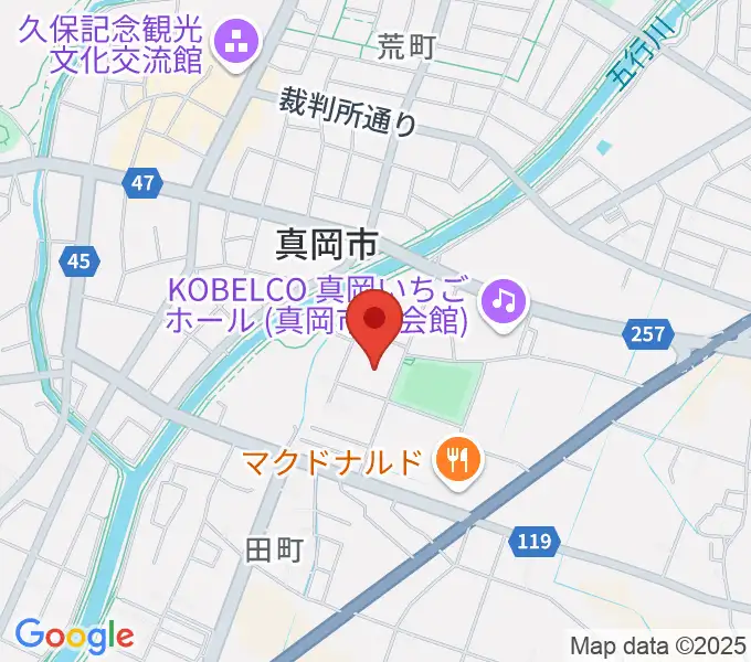 真岡トクシン総合体育館の地図