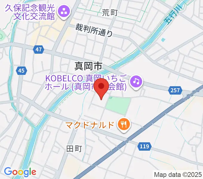 真岡トクシン総合体育館の地図