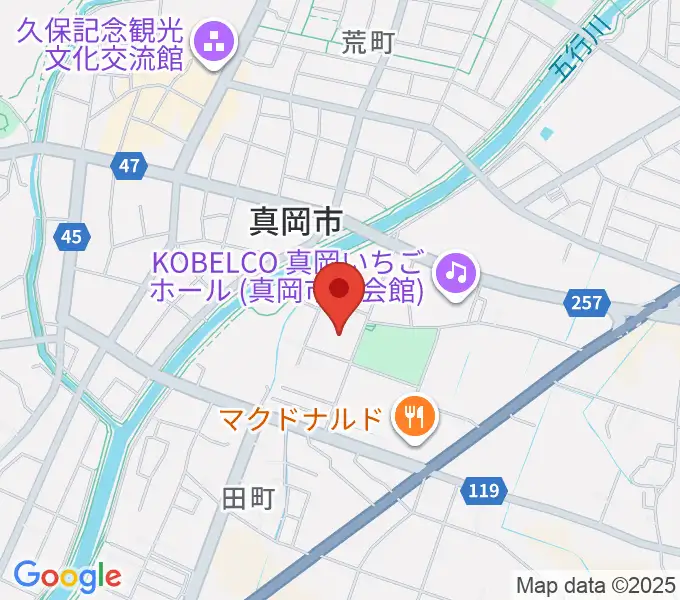 真岡トクシン総合体育館の地図