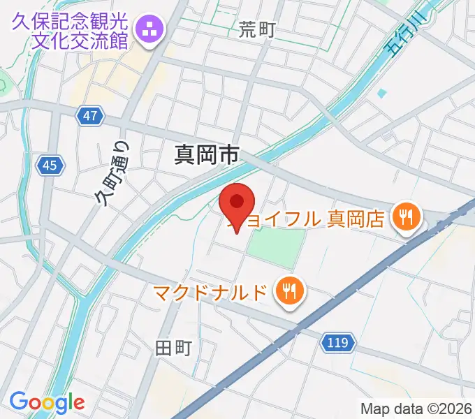 真岡トクシン総合体育館の地図