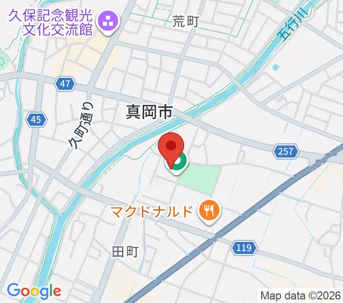 真岡トクシン総合体育館の地図