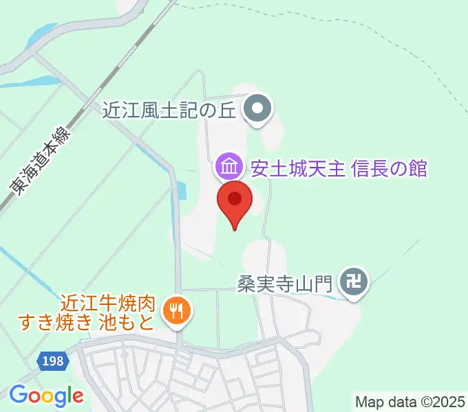 安土文芸の郷グラウンドの地図